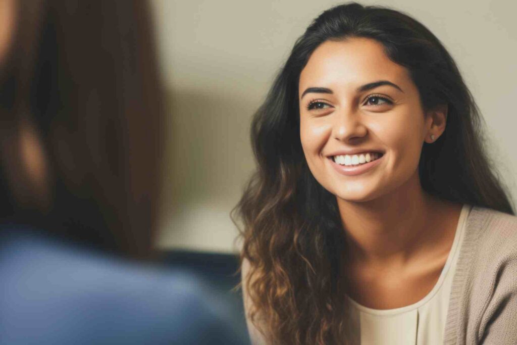 Guided intervention discussion with treatment professional to help a loved one seek addiction recovery support.